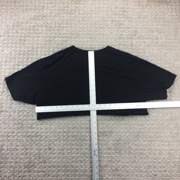 AC/DC Crop Top Shirt Women Large L Black Heavy Metal Band T-Shirt Graphic Print - Picture 5 of 7